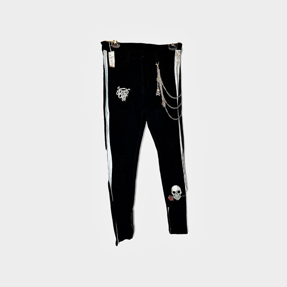 Brand new Customized and reworked Longbida skinny jeans size 34